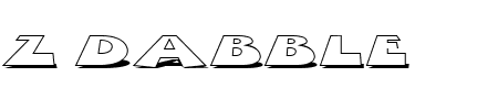 TTF: Z Dabble Down Schriftart