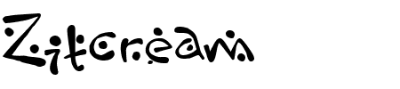 TTF: Zitcream Schriftart