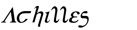 Achilles Italic Schriftart