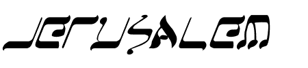 Jerusalem Italic Schriftart