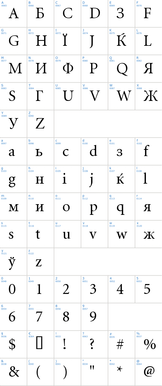 Schriftzeichen Perestroika Font