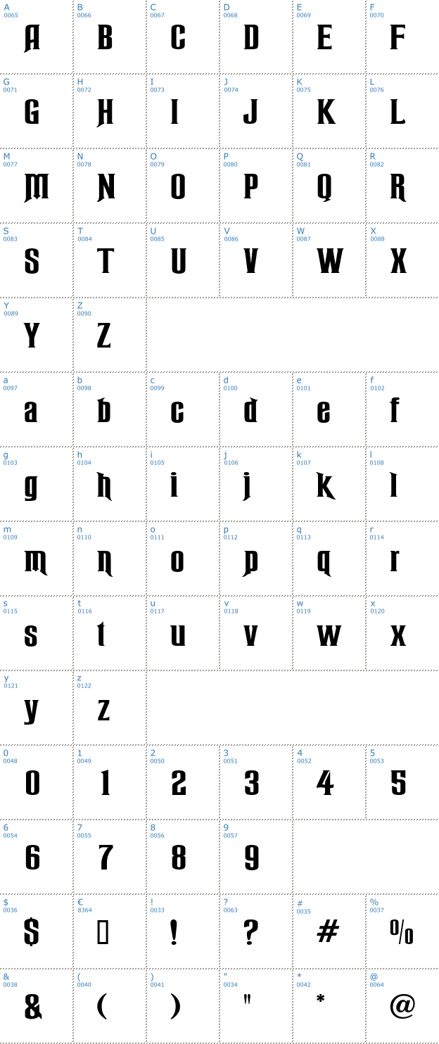 Schriftzeichen Ruben Font