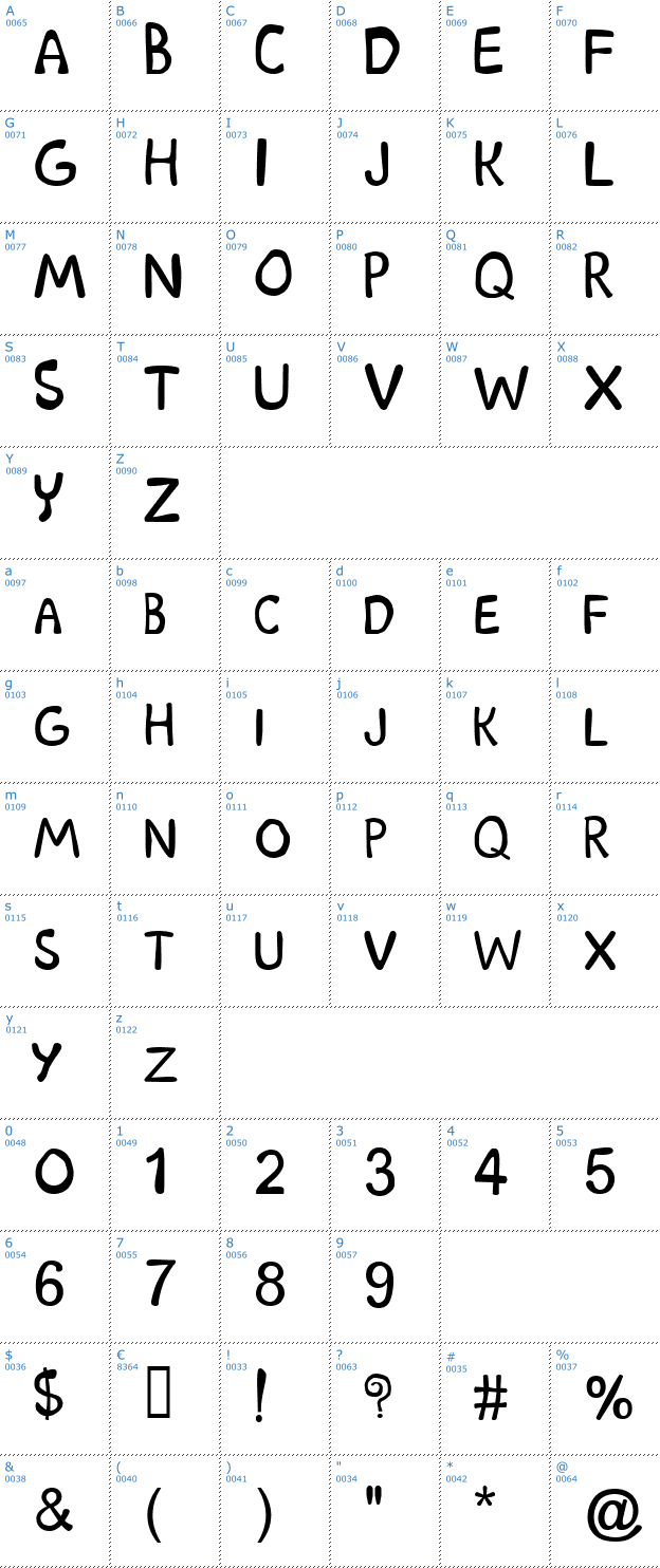 Schriftzeichen Scooby Doo Font
