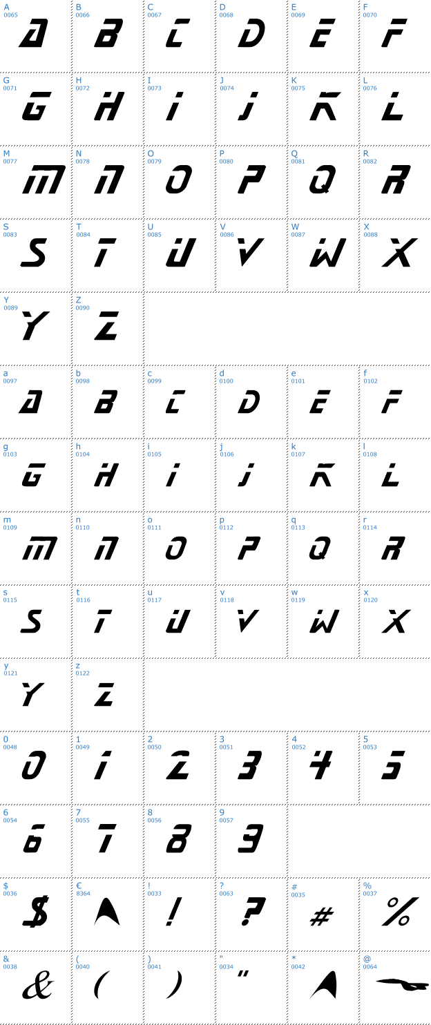 Schriftzeichen Star Next Font