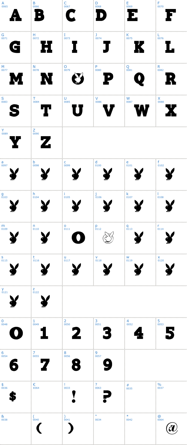 Schriftzeichen Playtoy Font