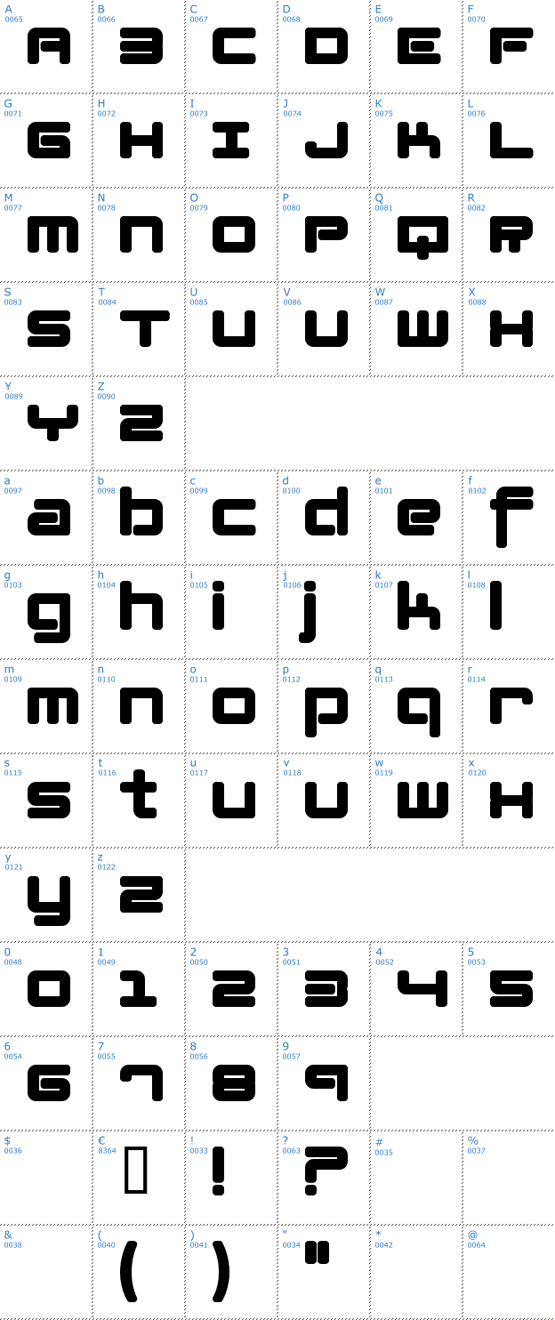 Schriftzeichen LotusFlower Font