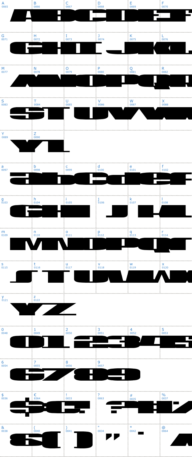 Schriftzeichen USA Font