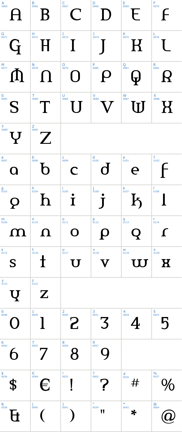 Schriftzeichen Amerika Font