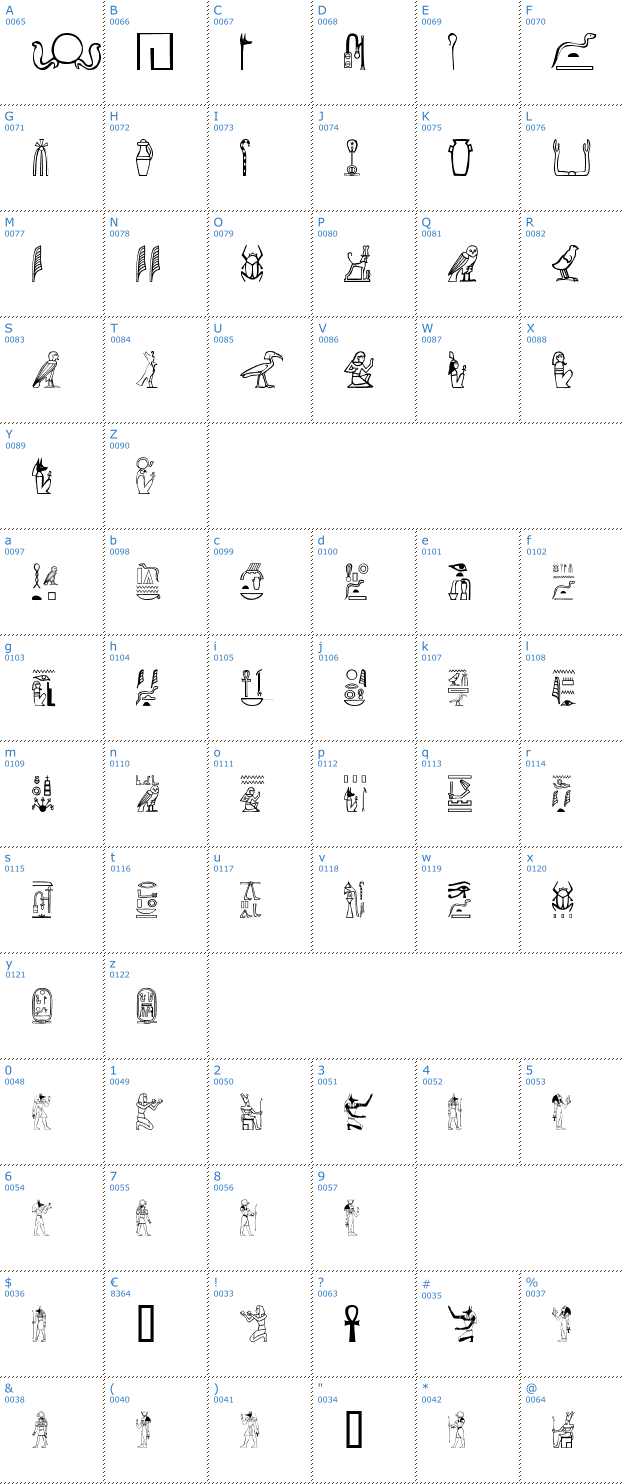 Schriftzeichen Greywolf Glyph Font