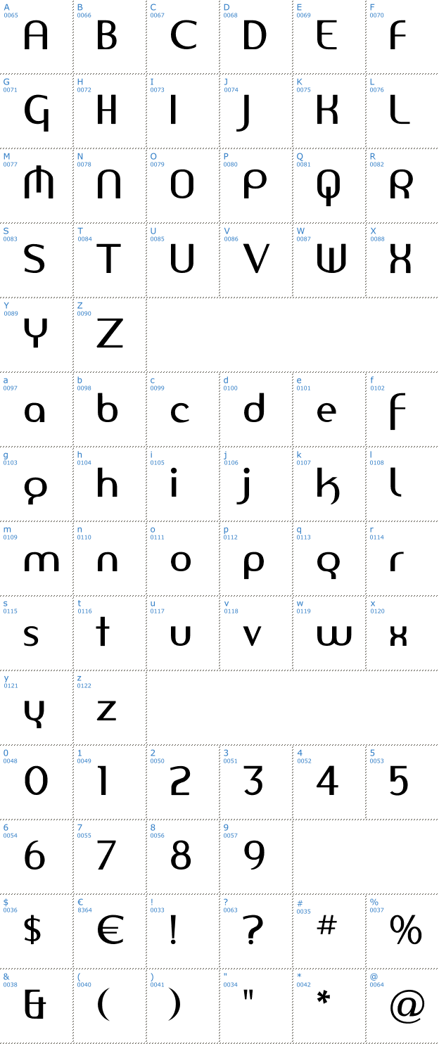 Schriftzeichen Amerika Sans Font