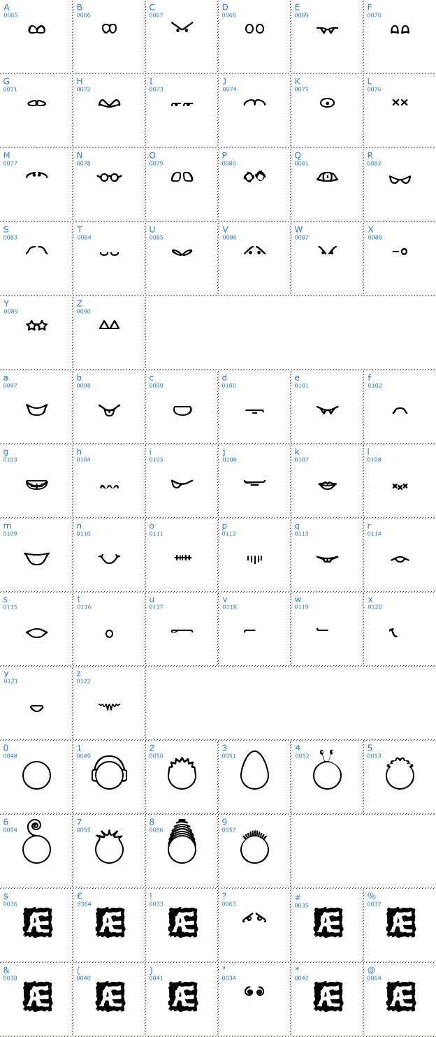 Schriftzeichen Head Ding Maker Font