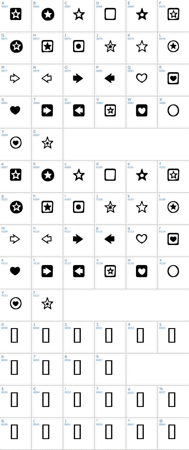 Schriftzeichen Charms BV Font