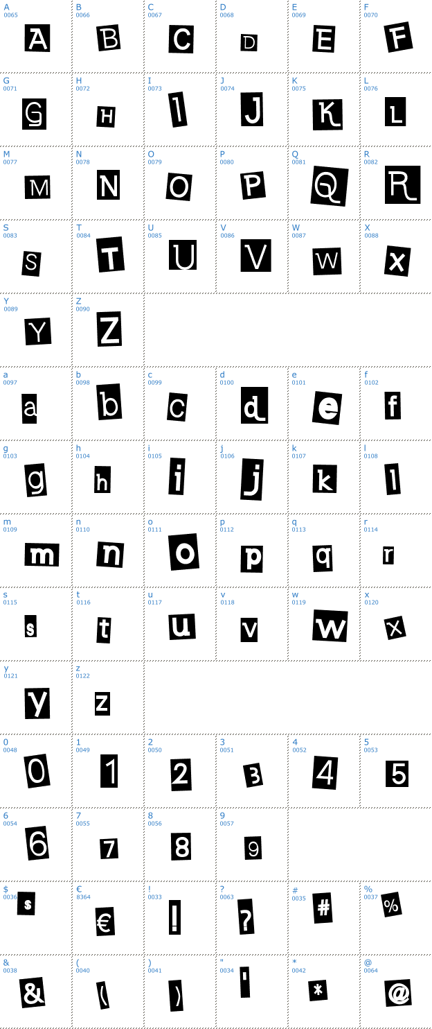 Schriftzeichen Earwig Font