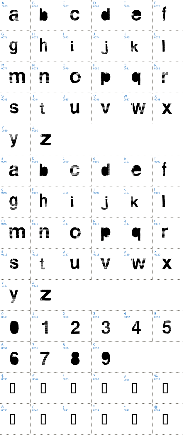 Schriftzeichen Agnostic Font