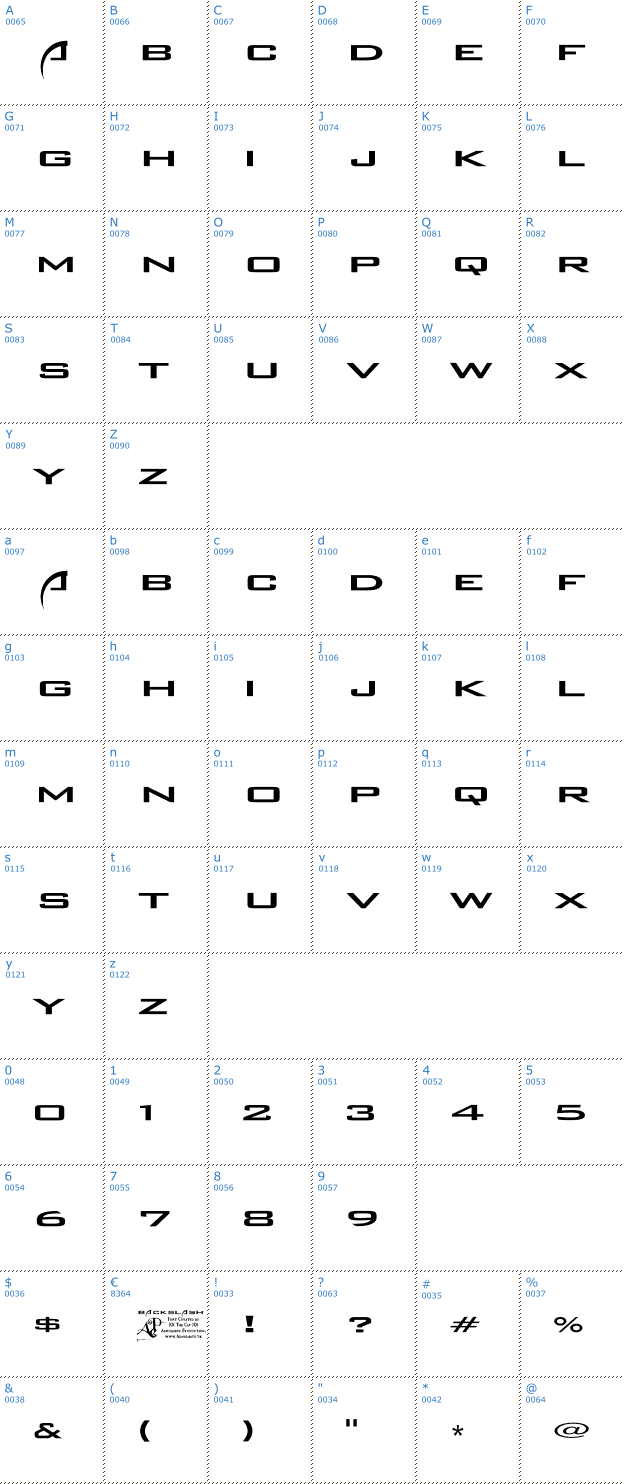Schriftzeichen Backslash Font