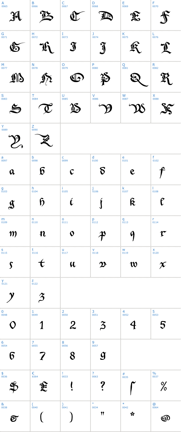 Schriftzeichen Xenippa Font