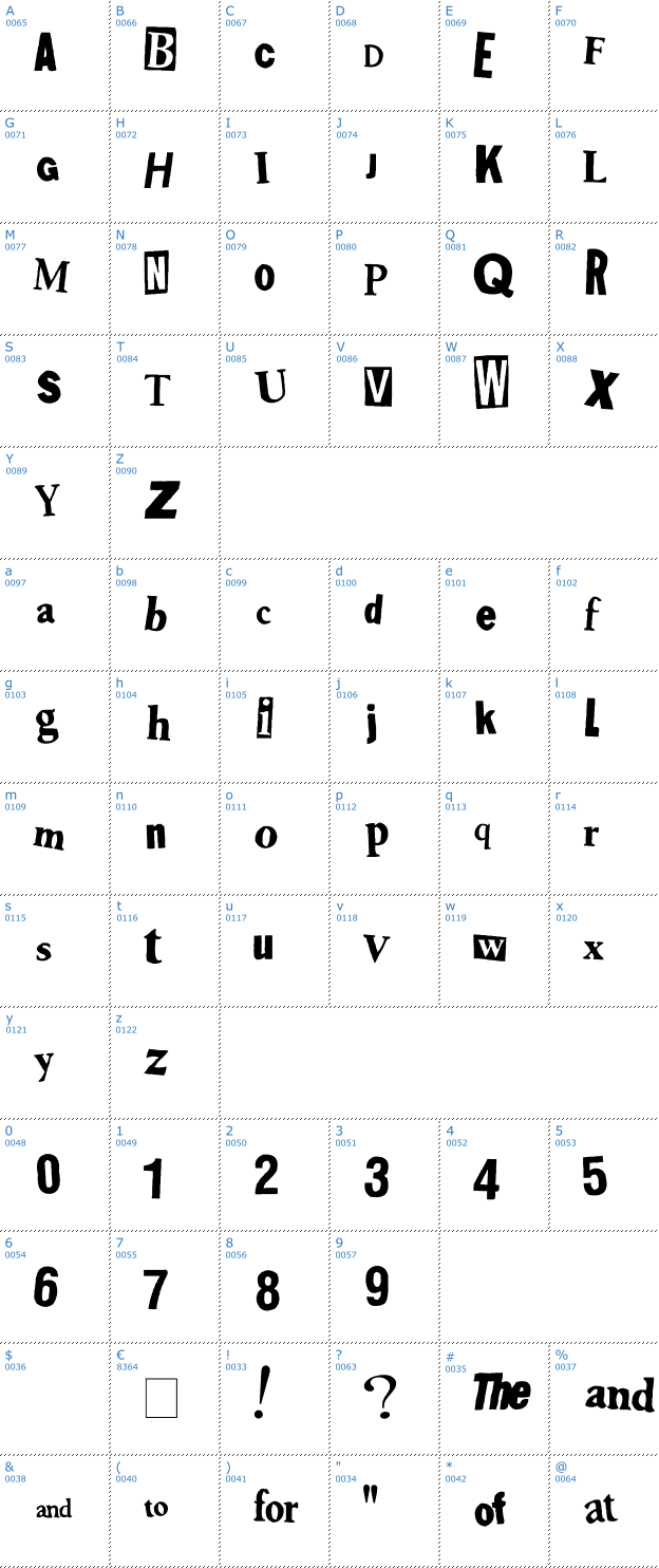 Schriftzeichen Shoplifter Font