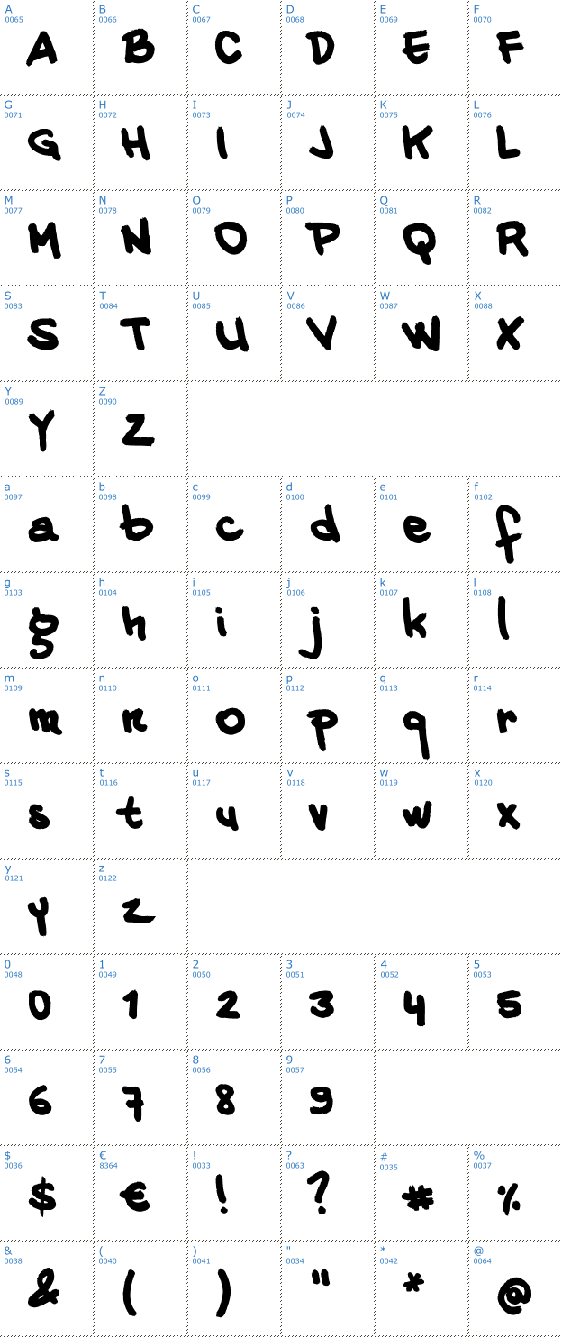 Schriftzeichen 20 Cents Marker Font