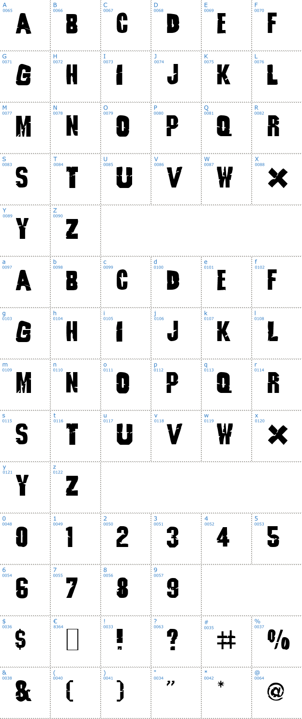 Schriftzeichen Godzilla Font