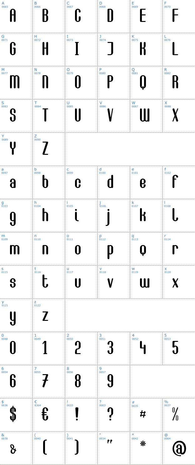 Schriftzeichen Camilla Font