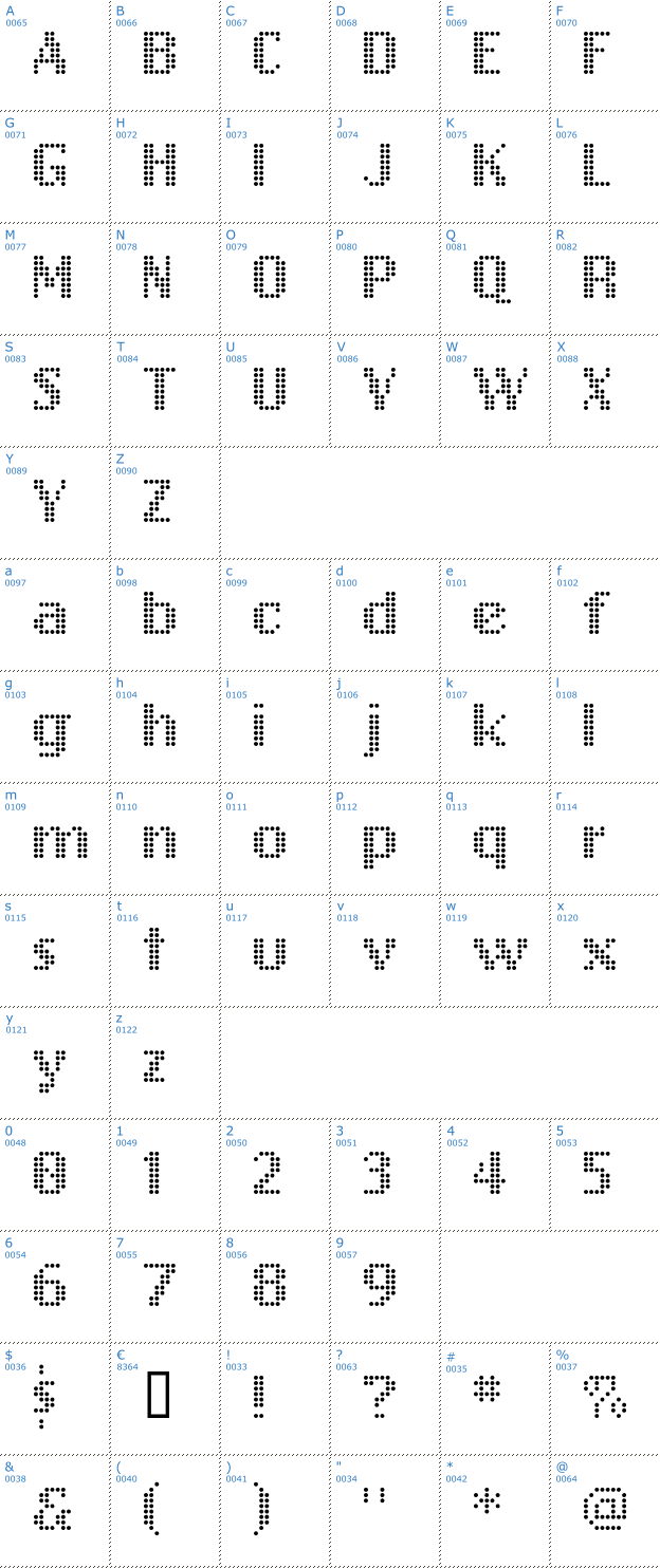 Schriftzeichen Free Design 001 Font