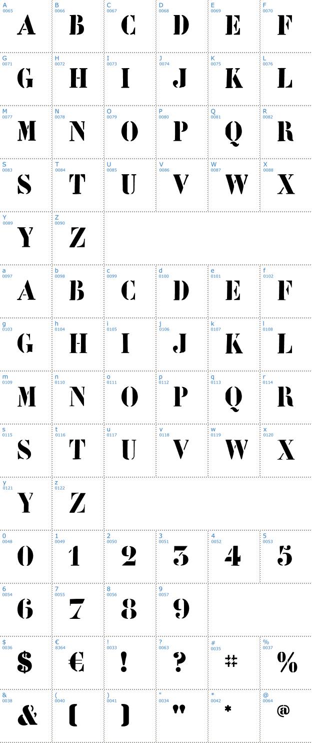 Schriftzeichen LeArchitect Font