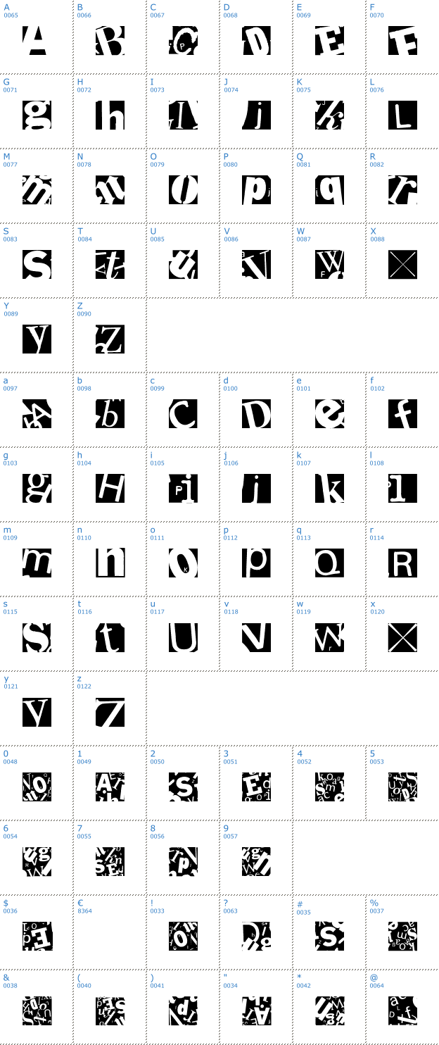 Schriftzeichen Letter Soup Mainz Font