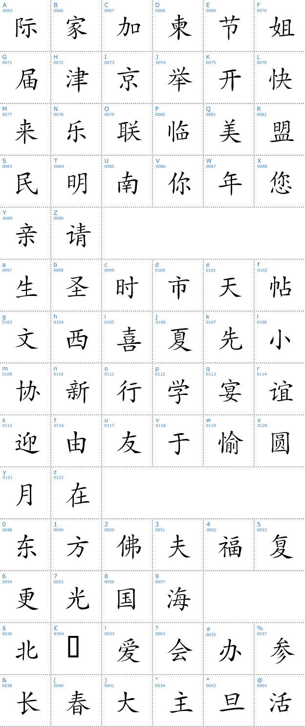 Schriftzeichen Japanese Font