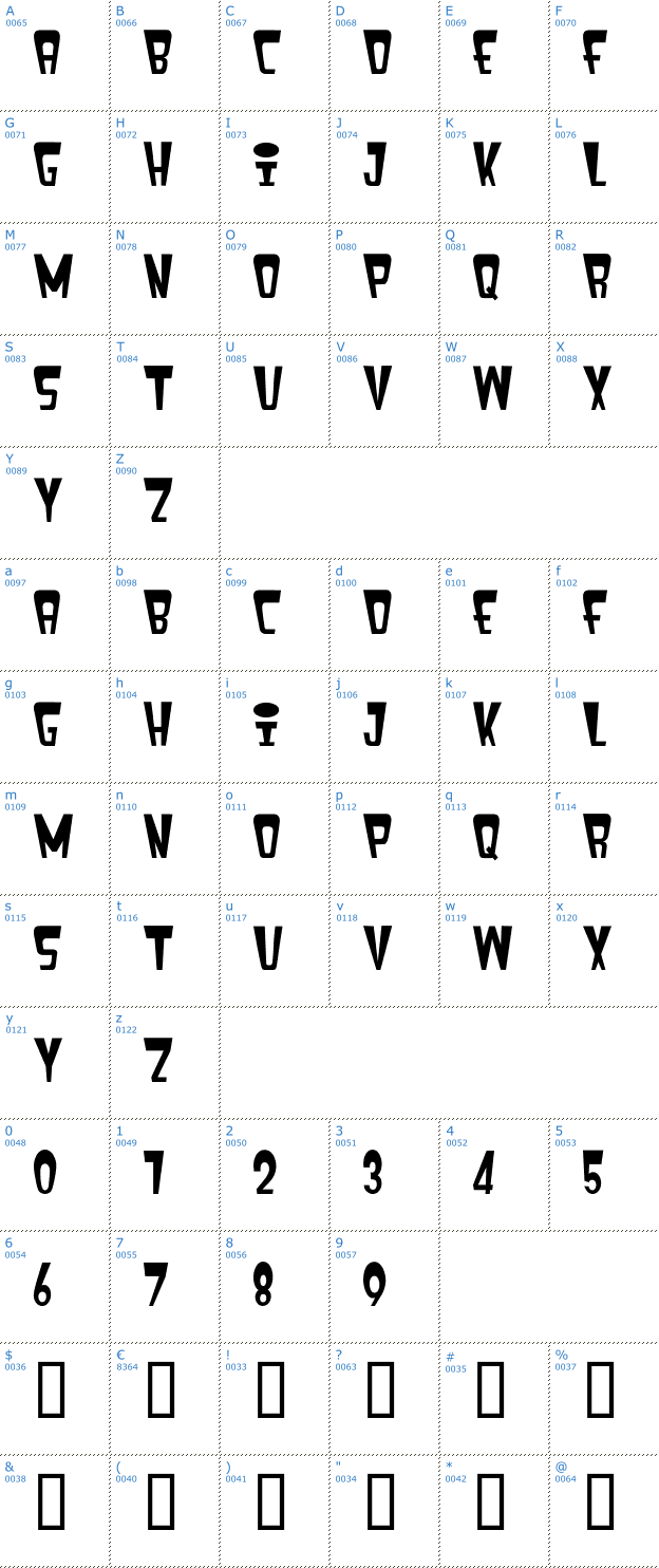Schriftzeichen Fenix Header Font