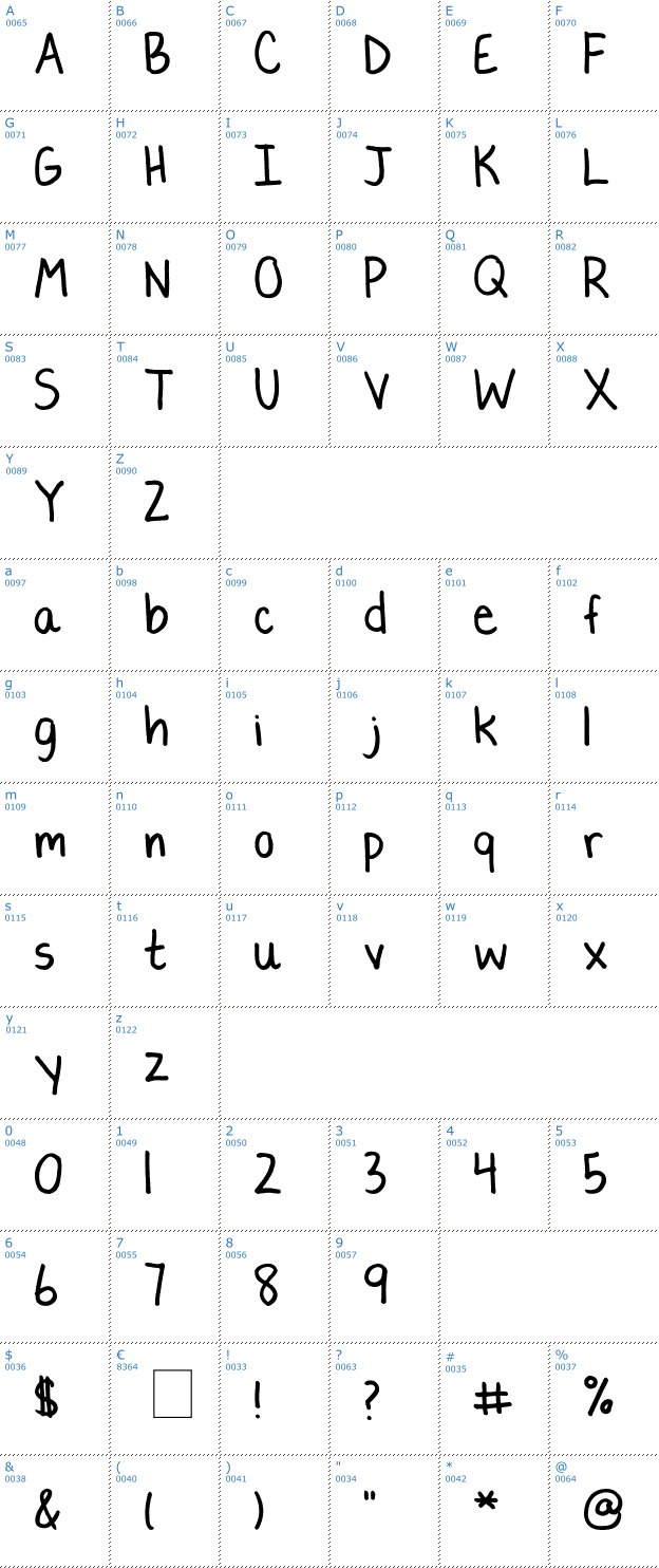 Schriftzeichen Lauren C. Brown Font