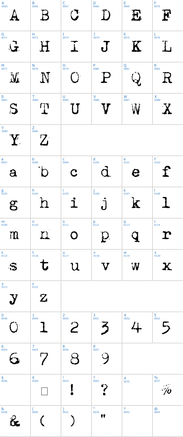 Schriftzeichen Maszyna Font