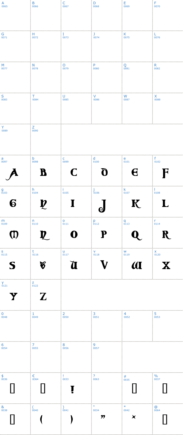 Schriftzeichen Coverack Demo Font