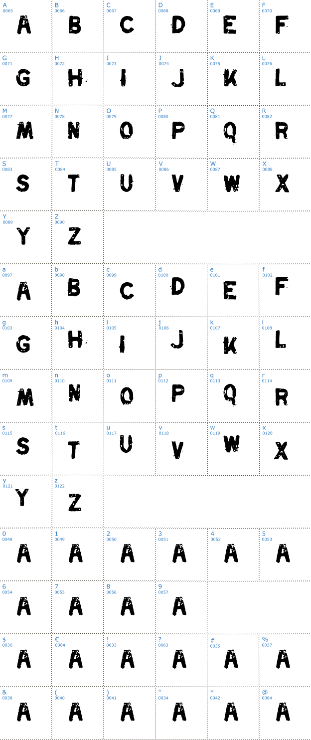 Schriftzeichen Swordfish Font