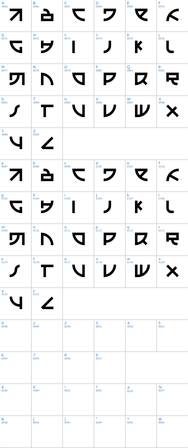 Schriftzeichen emison Font