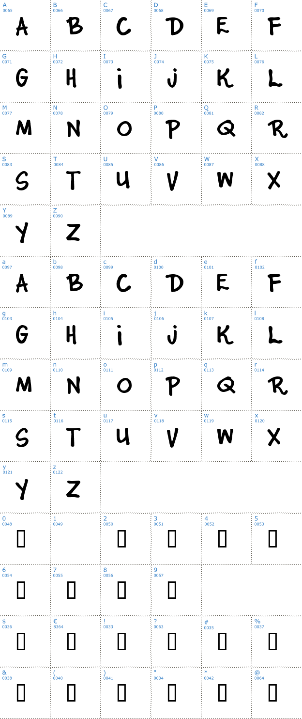 Schriftzeichen Junior star Font