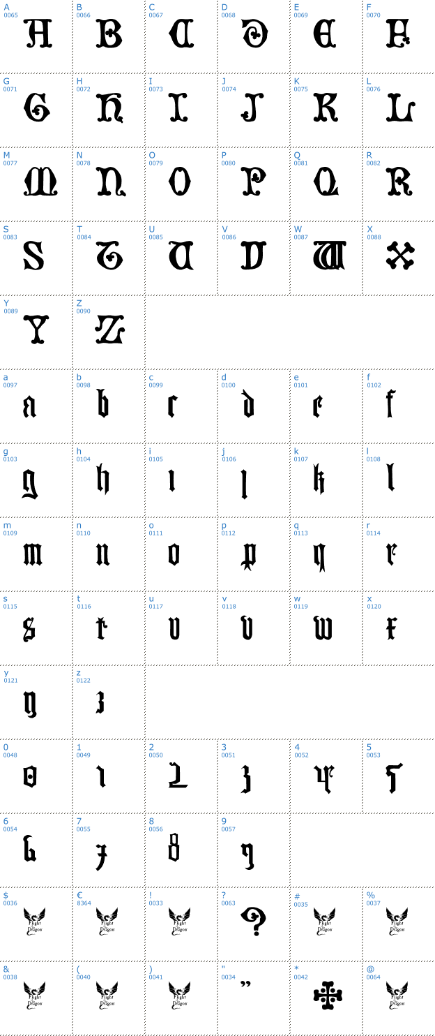 Schriftzeichen German Blackletters Font