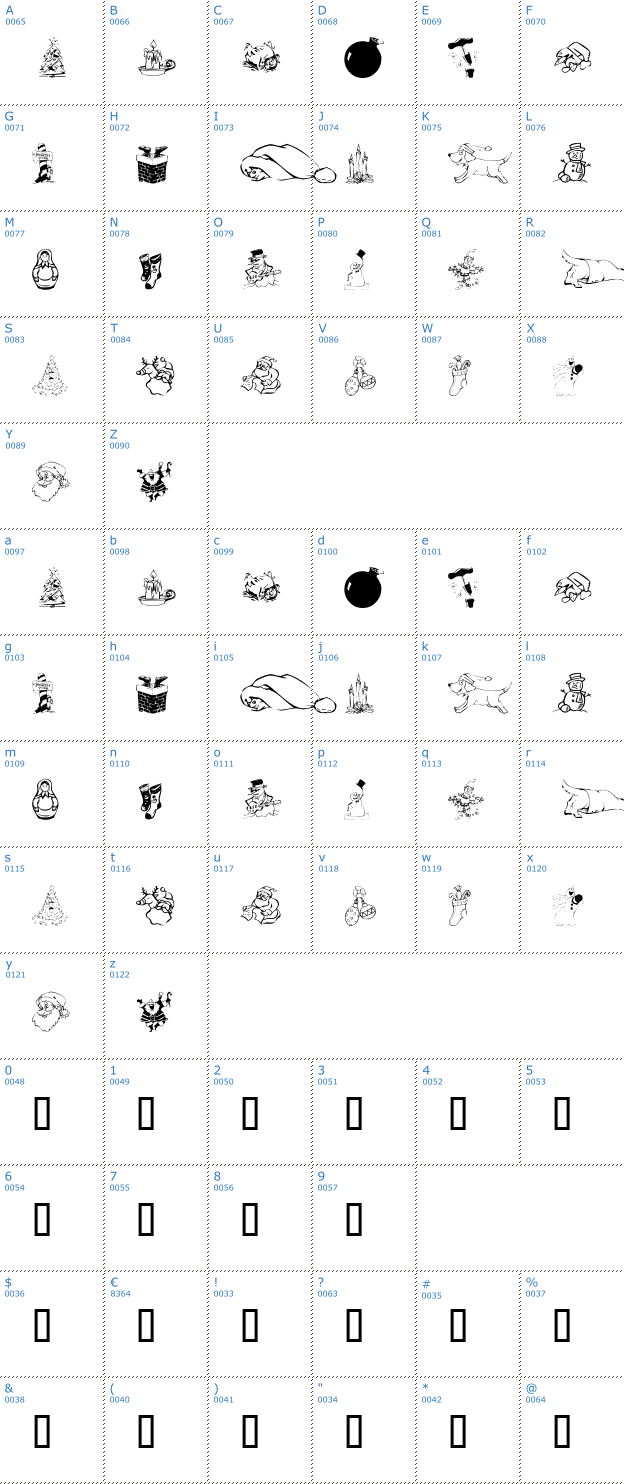 Schriftzeichen KR Christmas Dings Font