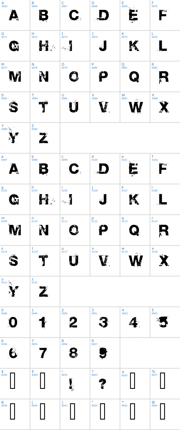 Schriftzeichen Base 02 Font