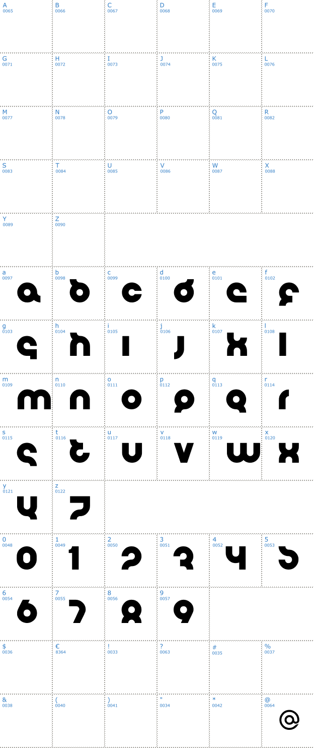Schriftzeichen Flirt Bobo Font