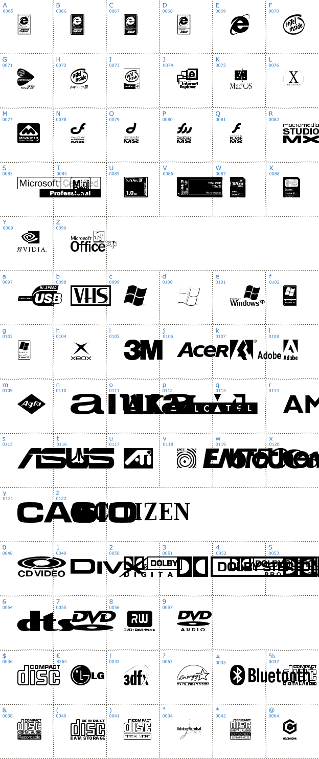 Schriftzeichen illustrate it Font