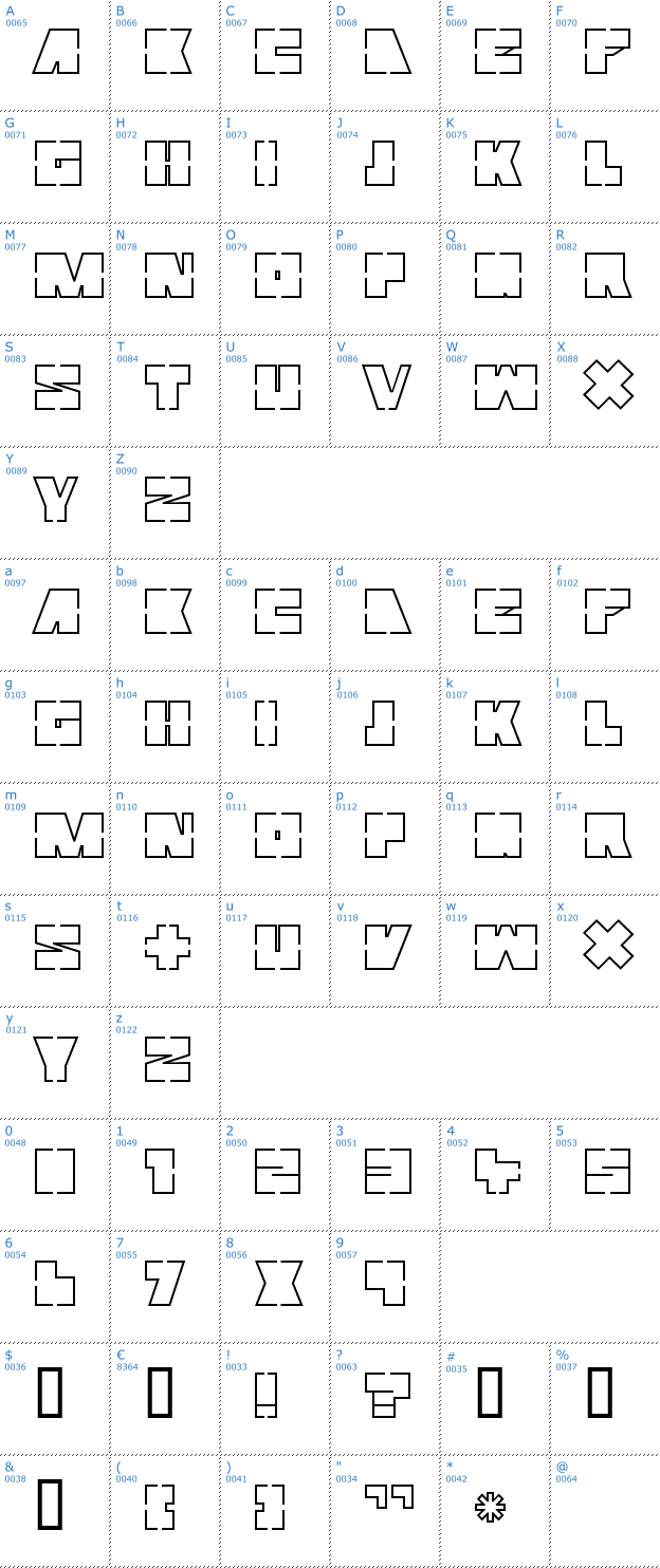 Schriftzeichen Mutter Font