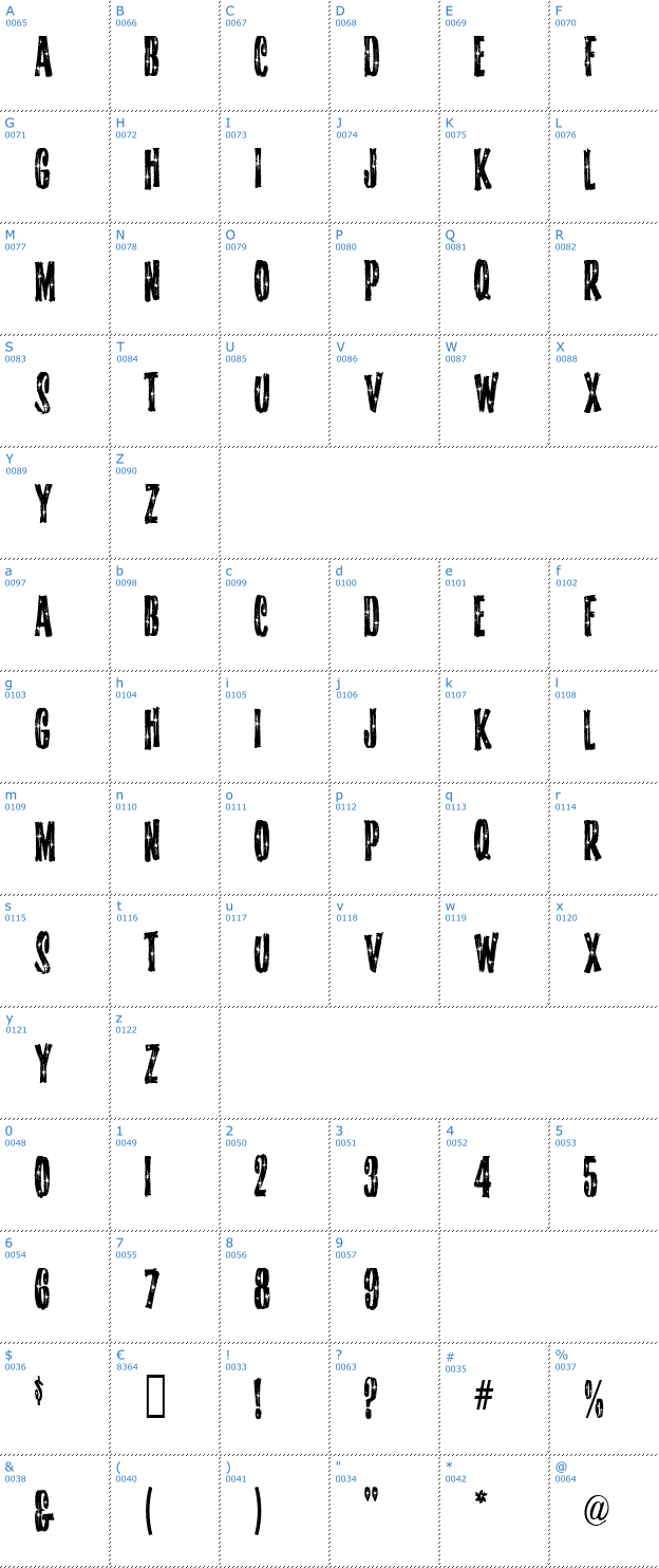 Schriftzeichen Starshine MF Font