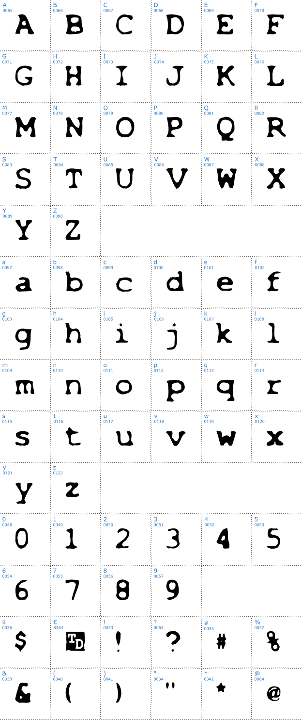 Schriftzeichen x-files Font