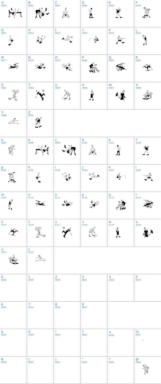 Schriftzeichen AthletenEins Font