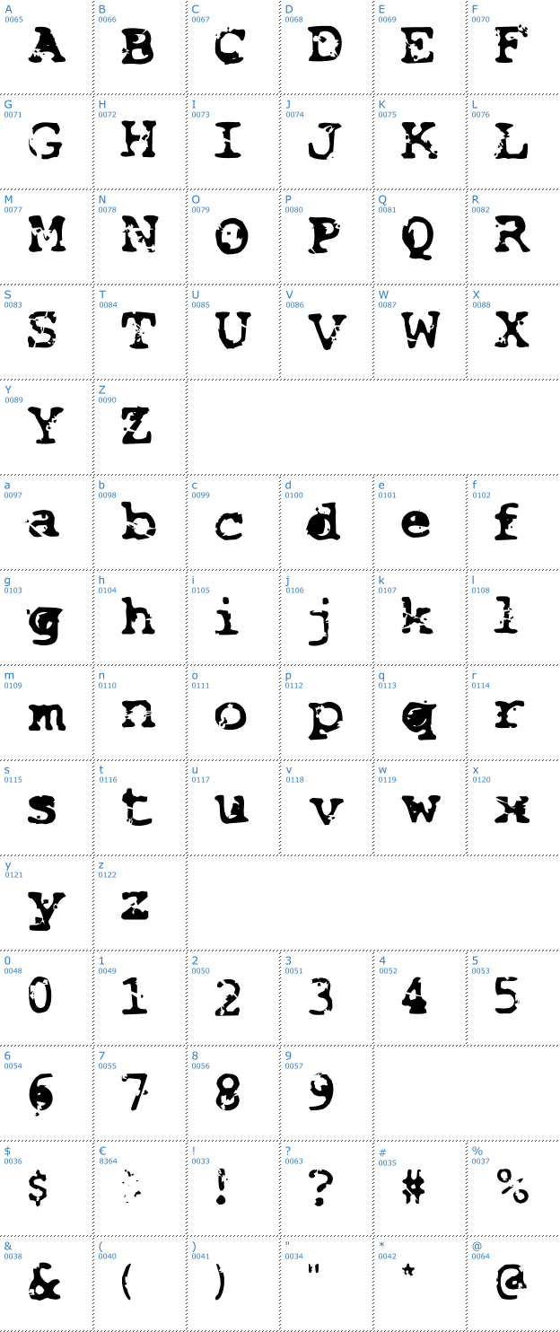 Schriftzeichen Offspring Font
