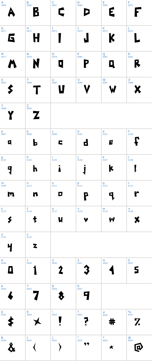 Schriftzeichen Yoinks! Font