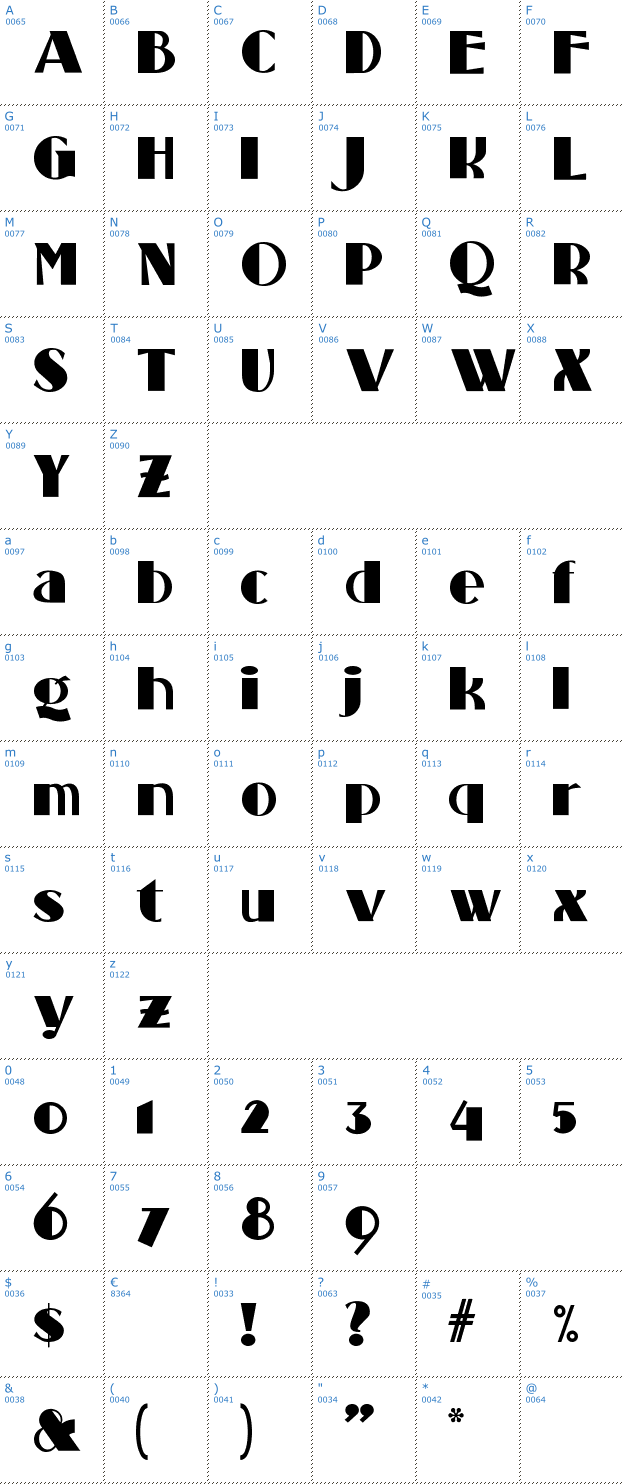 Schriftzeichen Standing Room Only Font