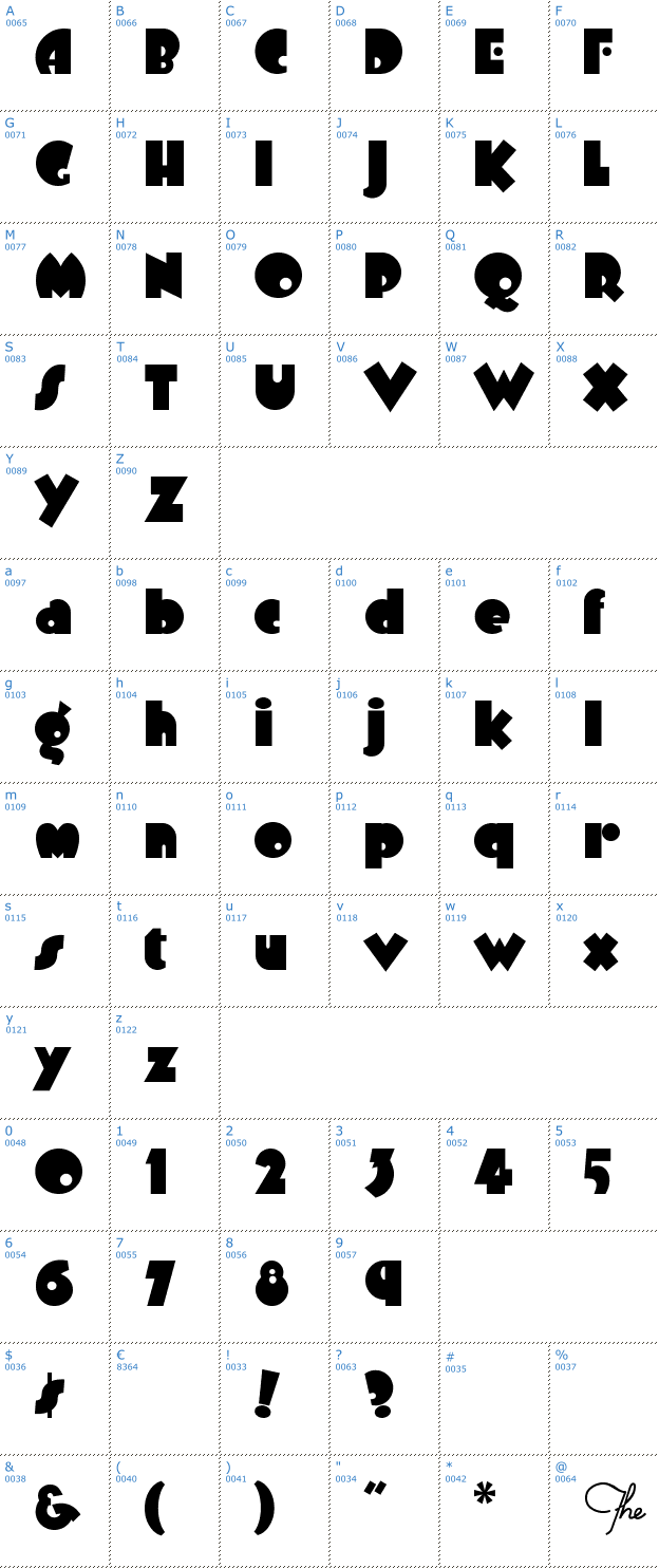 Schriftzeichen Arbuckle Remix Font