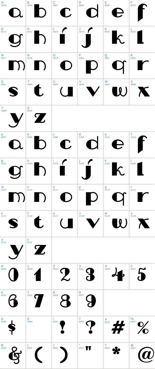 Schriftzeichen Nip and Tuck Font