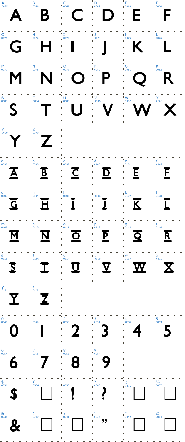 Schriftzeichen Underground Font